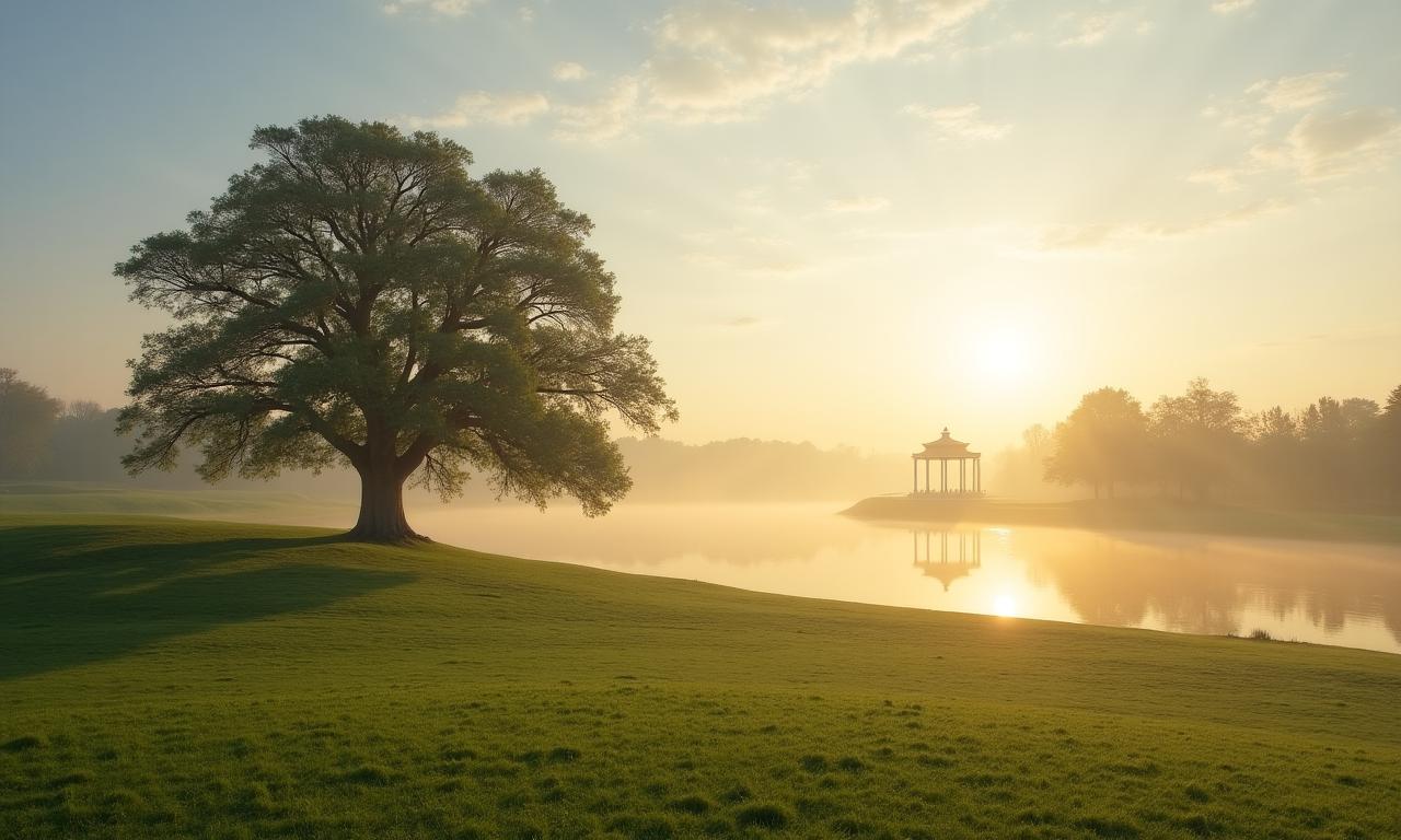 Sielankowy krajobraz inspirowany antyczną Arkadią